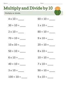 Multiply and Divide by 10