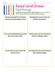 Read and Draw: Diphthongs
