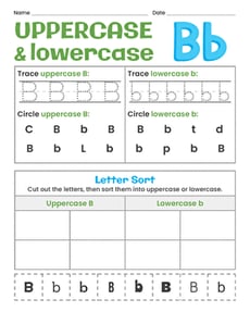 Uppercase and Lowercase Letters: Bb