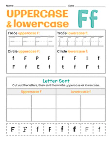 Uppercase and Lowercase Letters: Ff