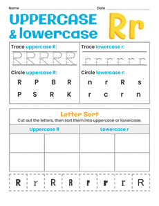 Uppercase and Lowercase Letters: Rr