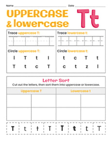 Uppercase and Lowercase Letters: Tt