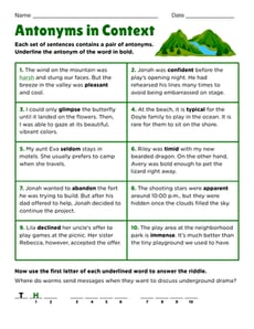 Antonyms in Context