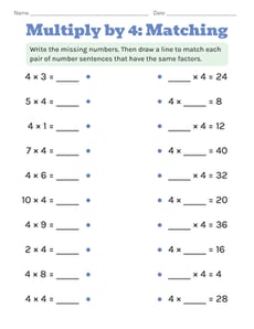 Multiply by 4: Matching