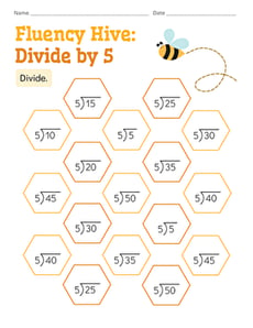 Fluency Hive: Divide by 5