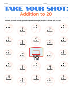 Take Your Shot: Addition to 20