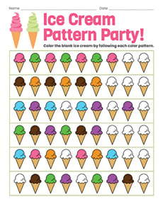 Ice Cream Pattern Party!