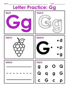 Letter Practice: Gg