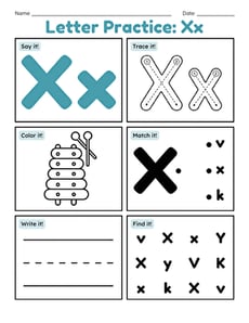 Letter Practice: Xx