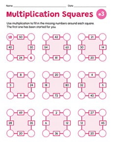 Multiplication Squares #3