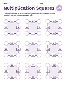 Multiplication Squares #5