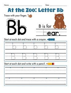 At the Zoo: Letter Bb