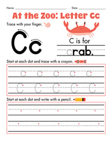 At the Zoo: Letter Cc
