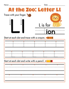 At the Zoo: Letter Ll