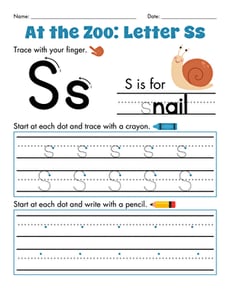 At the Zoo: Letter Ss