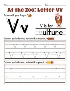 At the Zoo: Letter Vv