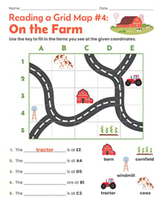Reading a Grid Map #4: On the Farm
