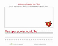 Practice Handwriting: Superhero