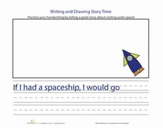 Practice Handwriting: Spaceship