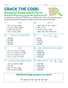 Crack the Code: Decimal Expanded Form