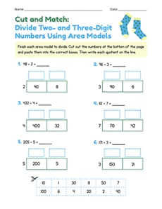 Cut and Match: Divide Two- and Three-Digit Numbers Using Area Models