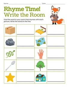 Rhyme Time! Write the Room