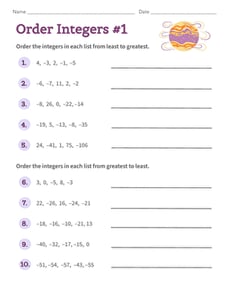 Order Integers #1