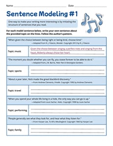 Sentence Modeling #1
