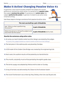 Make It Active! Changing Passive Voice #3