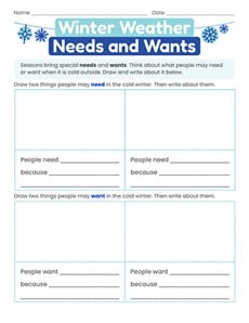 Winter Weather Needs and Wants