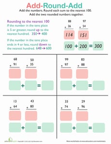 Adding and Rounding to the Nearest 100