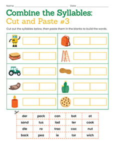 Combine the Syllables: Cut and Paste #3