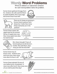 Wordy Word Problems: Add or Subtract?