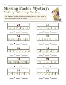 Missing Factor Mystery: Multiply With Strip Models
