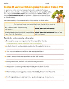 Make It Active! Changing Passive Voice #4