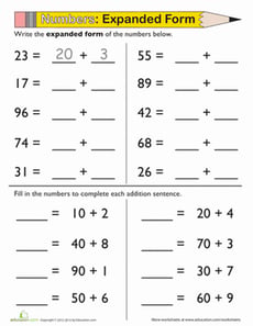 Expanded Form: Double Digits