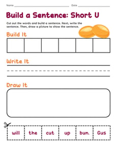 Build a Sentence: Short U