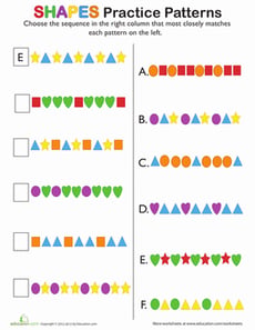Identifying Patterns: Shapes Challenge