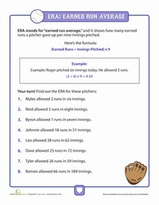 Calculating ERA in Baseball