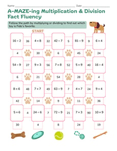 A-MAZE-ing Multiplication & Division Fact Fluency