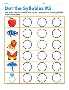 Dot the Syllables #3