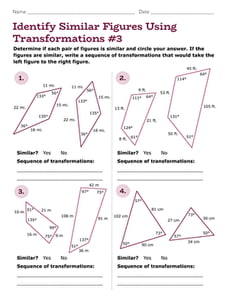 Identify Similar Figures Using Transformations #3