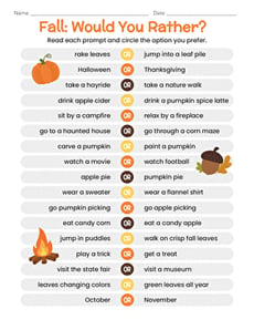 Fall: Would You Rather?