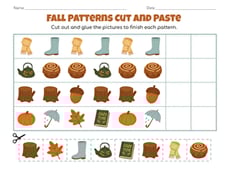 Fall Patterns Cut and Paste