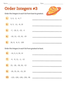 Order Integers #3