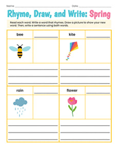 Rhyme, Draw, and Write: Spring
