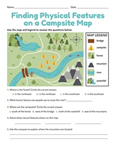 Finding Physical Features on a Campsite Map