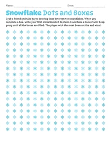 Snowflake Dots and Boxes