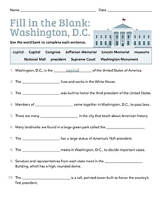 Fill in the Blank: Washington, D.C.
