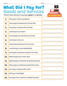 What Did I Pay For? Goods and Services
